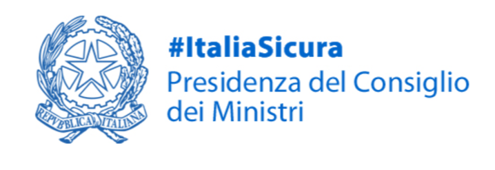 Logo of #ItaliaSicura  Presidenza del Consiglio dei Ministri